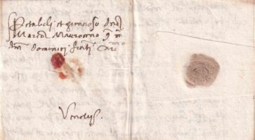 Piego del 9 giugno 1454 da Vicenza per Venezia