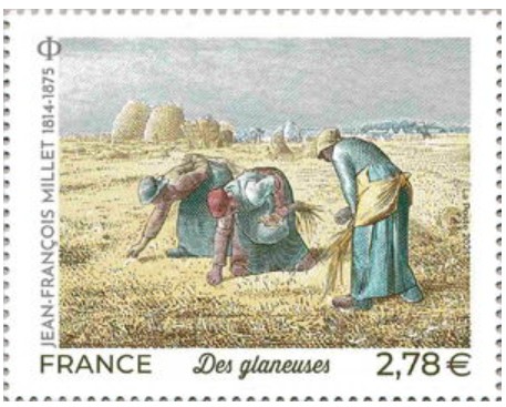 2025 01 20 Jean-François Millet 1814-1875 Gleaneuses-Spigolatrici € 2_78 Stanley Gibbons FR 7810
