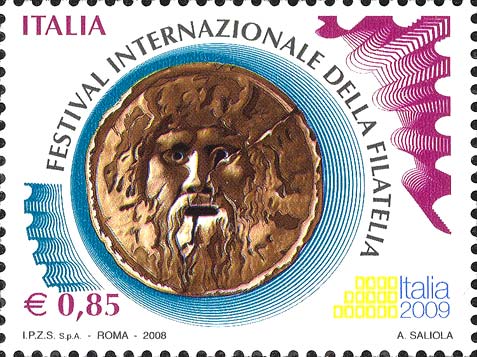 2008 10 10 Festival_internazionale_della_filatelia_Italia € 085 Bocca della Verità Sassone IT 3060