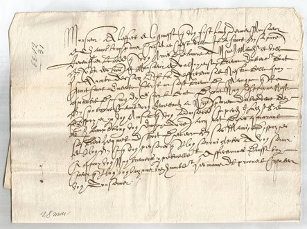 Documento consolare 1580 — dettaglio verso