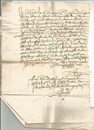Dettaglio pagina 2 — formula consolare in antico francese