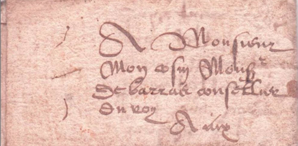 Recto interno — testo della lettera 8 febbraio 1585