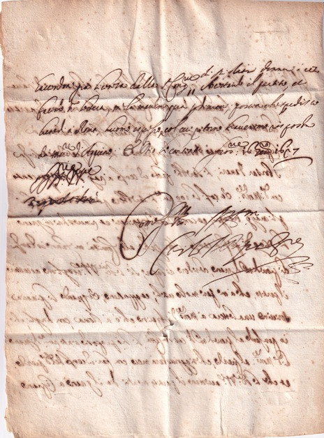 Dettaglio sigillo vescovile 1607