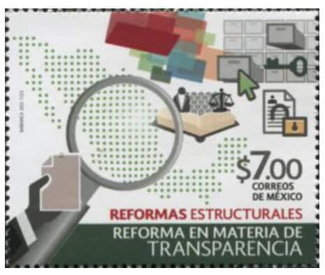Francobollo riforma in materia di trasparenza Messico 21 dicembre 2015