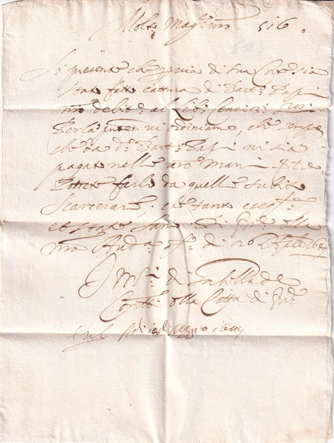 Piego 8 maggio 1609, dettaglio