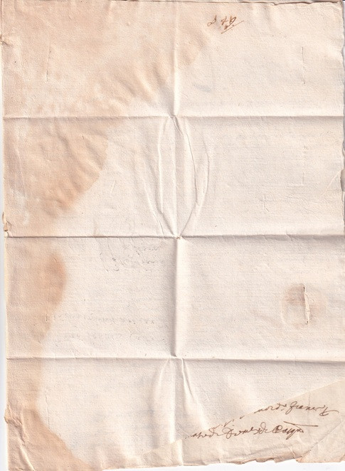Verso, pagina con macchie di aceto