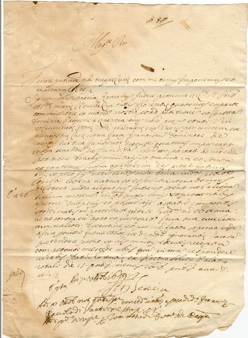 Piego 1623 Firenze Castelfranco di Sopra, recto con testo integrale