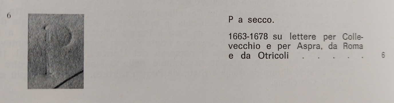 1640 08 19_10a per Civita Castellana catalogo GALLENGA Bollo simile P