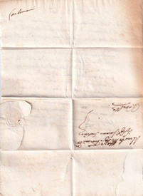 1640 08 19_11c per Civita Castellana Foglio 1 recto Bollo a secco R in cerchio, Bollo a secco ovale con sigillo, firma peritale Buzzi