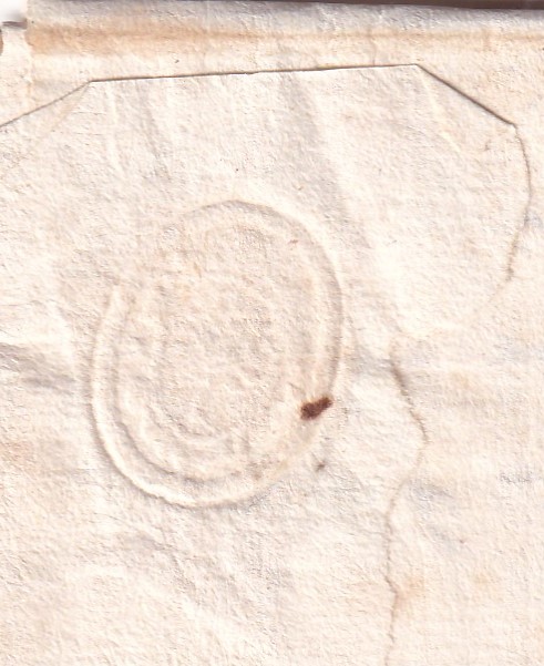 1640 08 19_4 per Civita Castellana Foglio 1 Recto particolare Bollo a secco ovale su bandella
