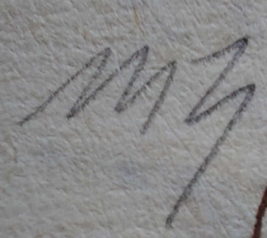 1640 08 19_6 per Civita Castellana Bollo Foglio 1 Recto particolare firma peritale Buzzi
