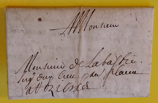 1647 06 13 s Bi-foglio ripiegato in 20 più 4 Recto 1 indirizzo con risposta Rotula
