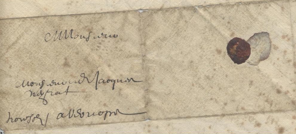 1655 06 04_8 Recto indirizzo e sigillo