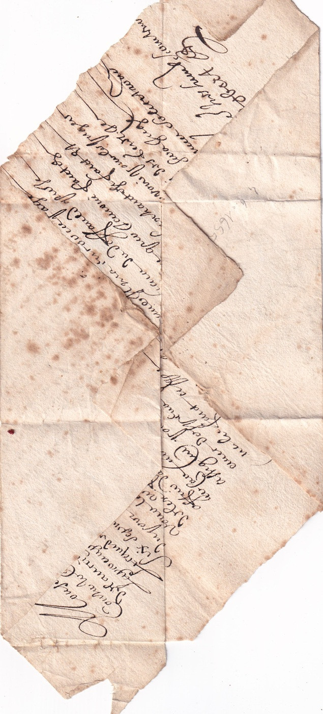1665 06 04_6 s verso e recto piegatura obliqua da Robert homme de loi à Paris