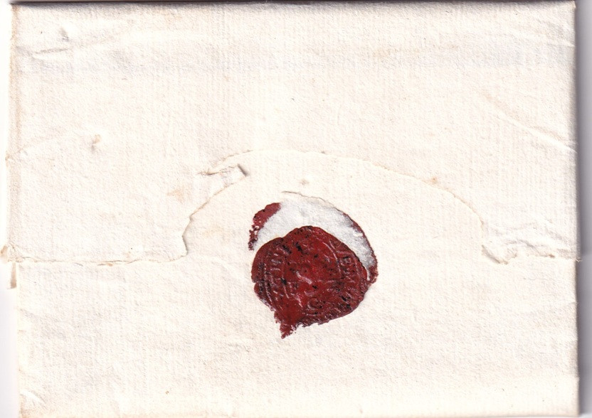 1662 05 05 Foglio ripiegato in 9 Recto sigillo in ceralacca da VENEZIA a CHIOGGIA
