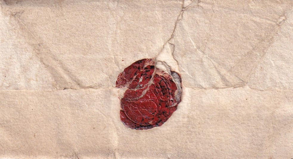 1679 05 24_ Foglio 1 ripiegato in 9 recto chiusura sigillo in ceralacca rossa a Saint Amans- per Labarre