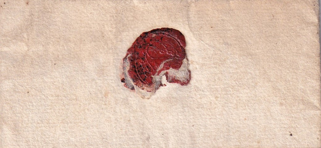 1679 05 24 a Saint Amans per Labarre particolare SIGILLO ceralacca rossa