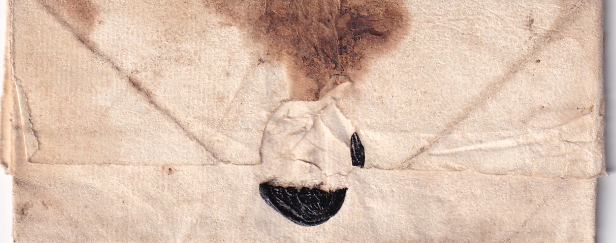 1687 01 07 da Pavurée a Montauban Foglio 1 Recto chiuso con sigillo ceralacca nera