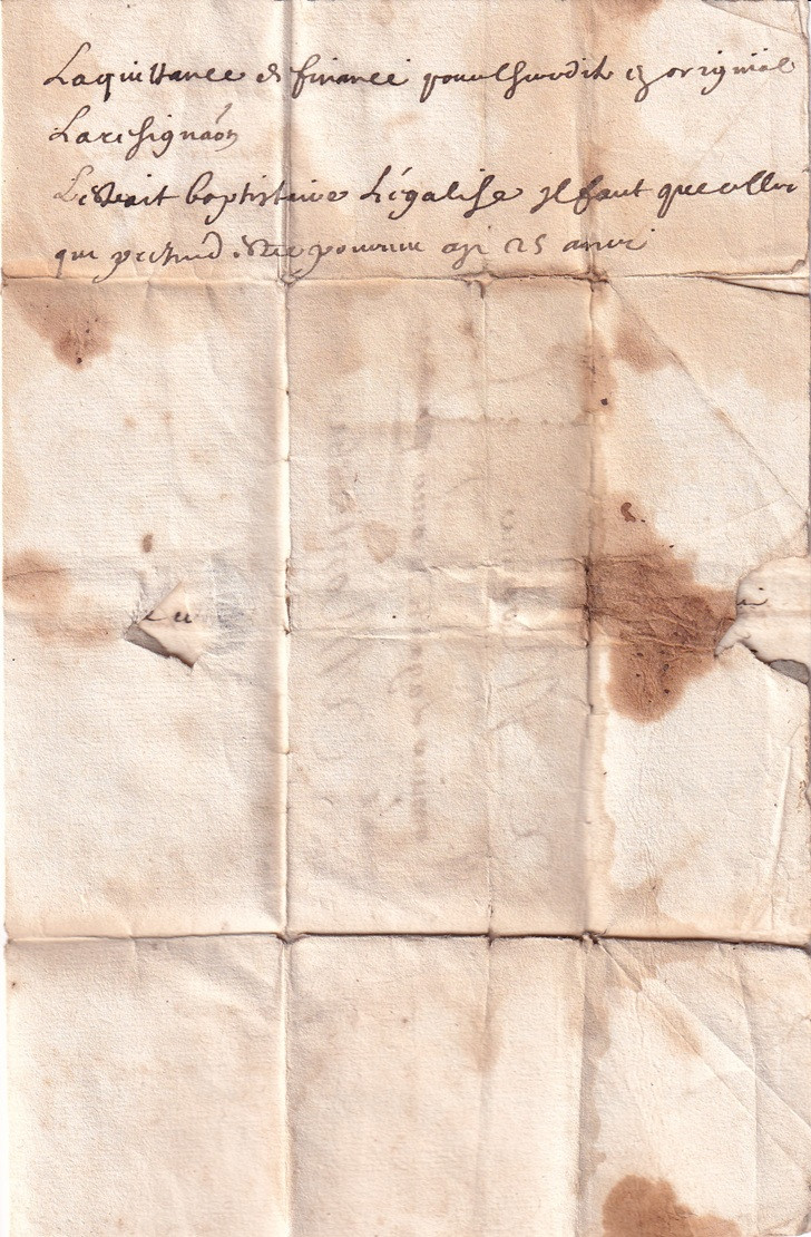 1687 01 07 s da Pavurée a Montauban Foglio 1 Verso