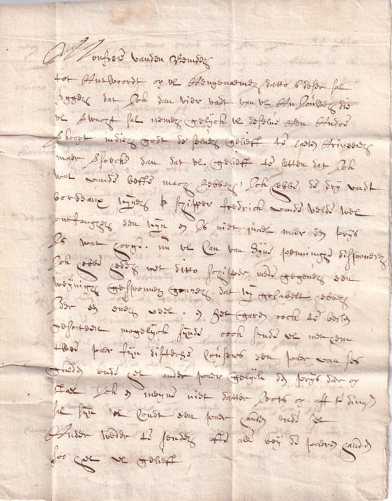 1688 03 11 s da Antwerpen a Gent Foglio 2 Recto testo lettera