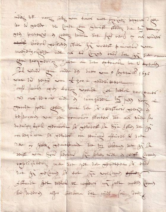 1688 03 11 s da Antwerpen a Gent Foglio 2 Verso testo lettera