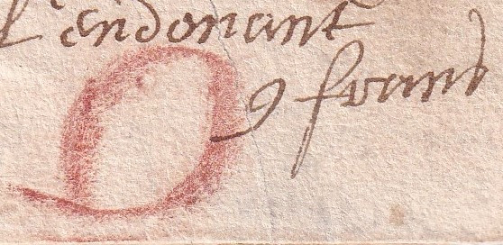 1689 04 27_6 da Malines a Bruxelles 0 a matita rossa tassata 9 PARTICOLARE