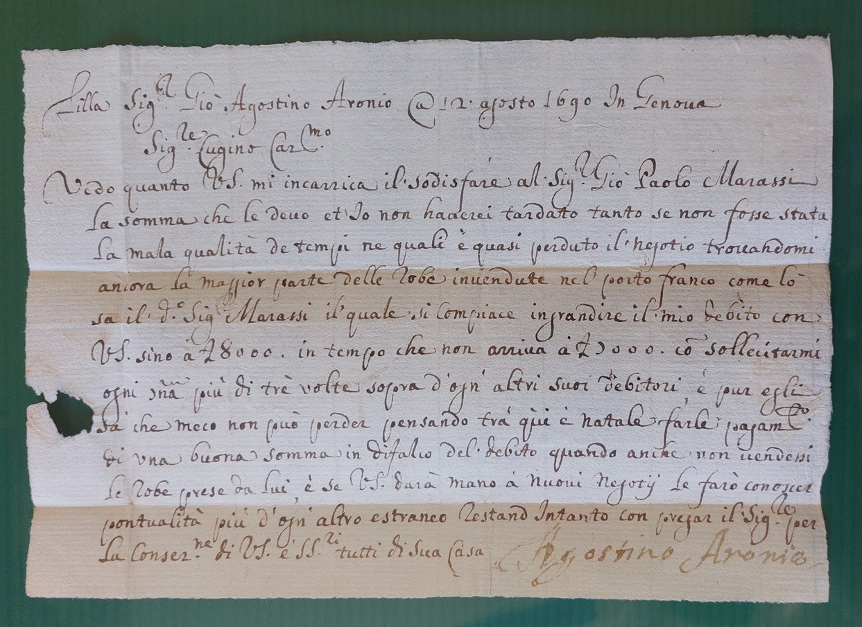 1690 08 12_1 s da GENOVA a LILLE Aronio