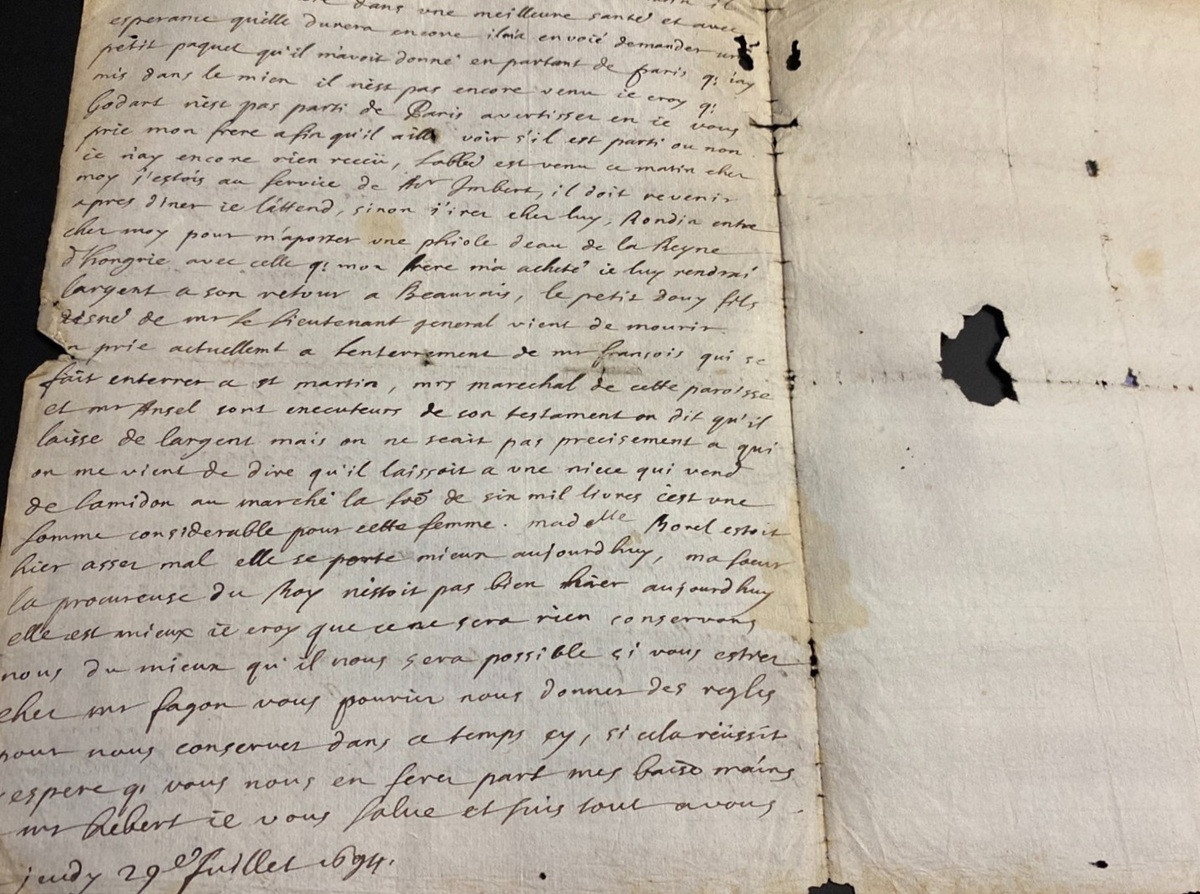 Lettre 1694 pour Gallopin docteur en théologie