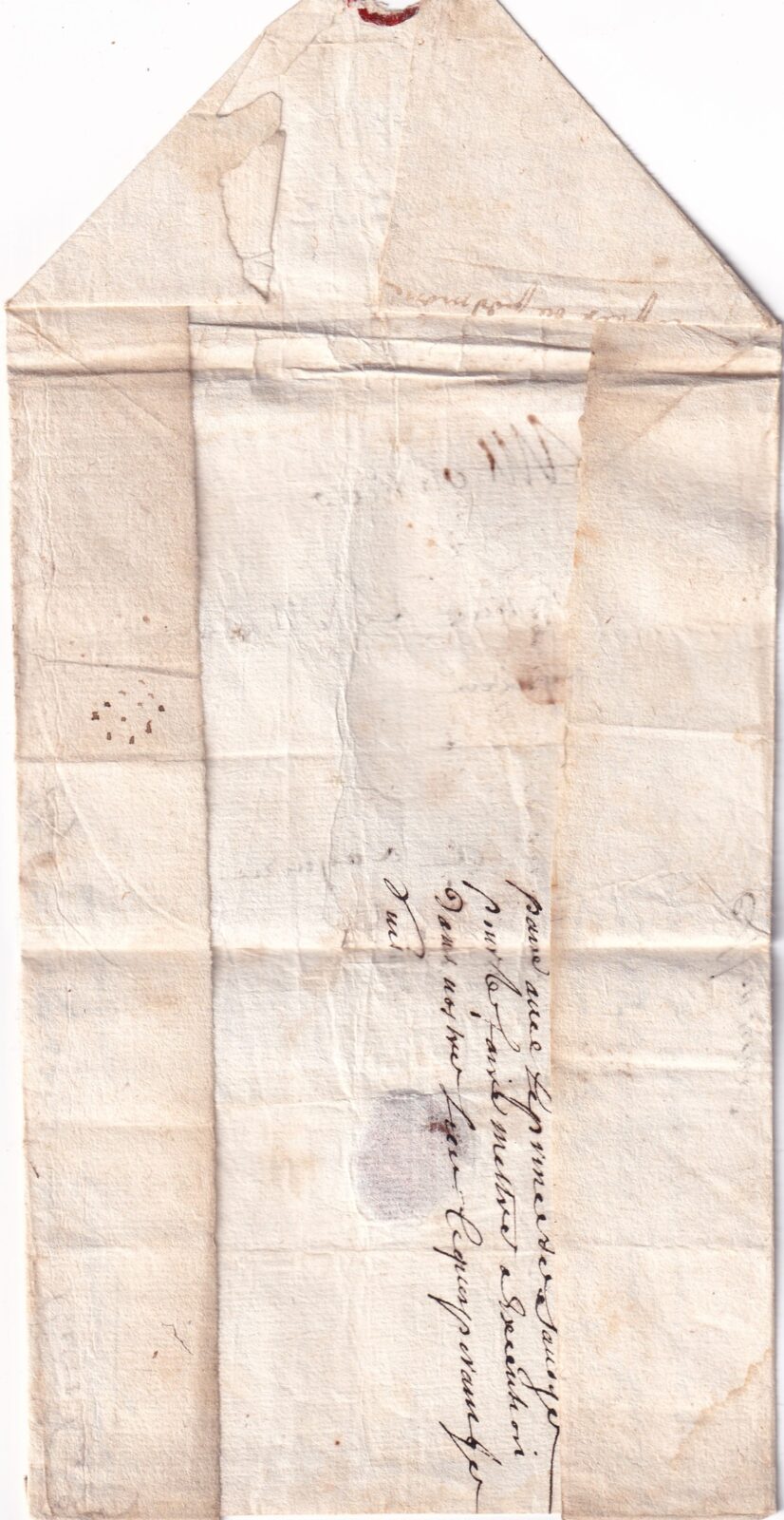 1696 10 02 5 s da SAINT RAMBERT EN BUGEY AIN a Languirus Verso fase ripiegatura e nota