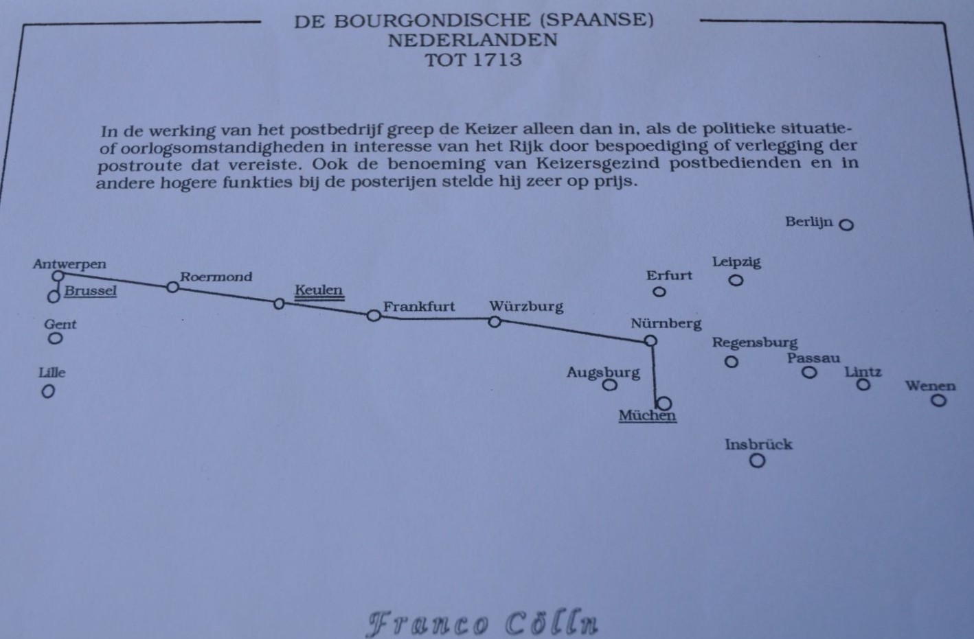 1699 05 08 DA MUNCHEN A BRUSSEL via di posta mappa