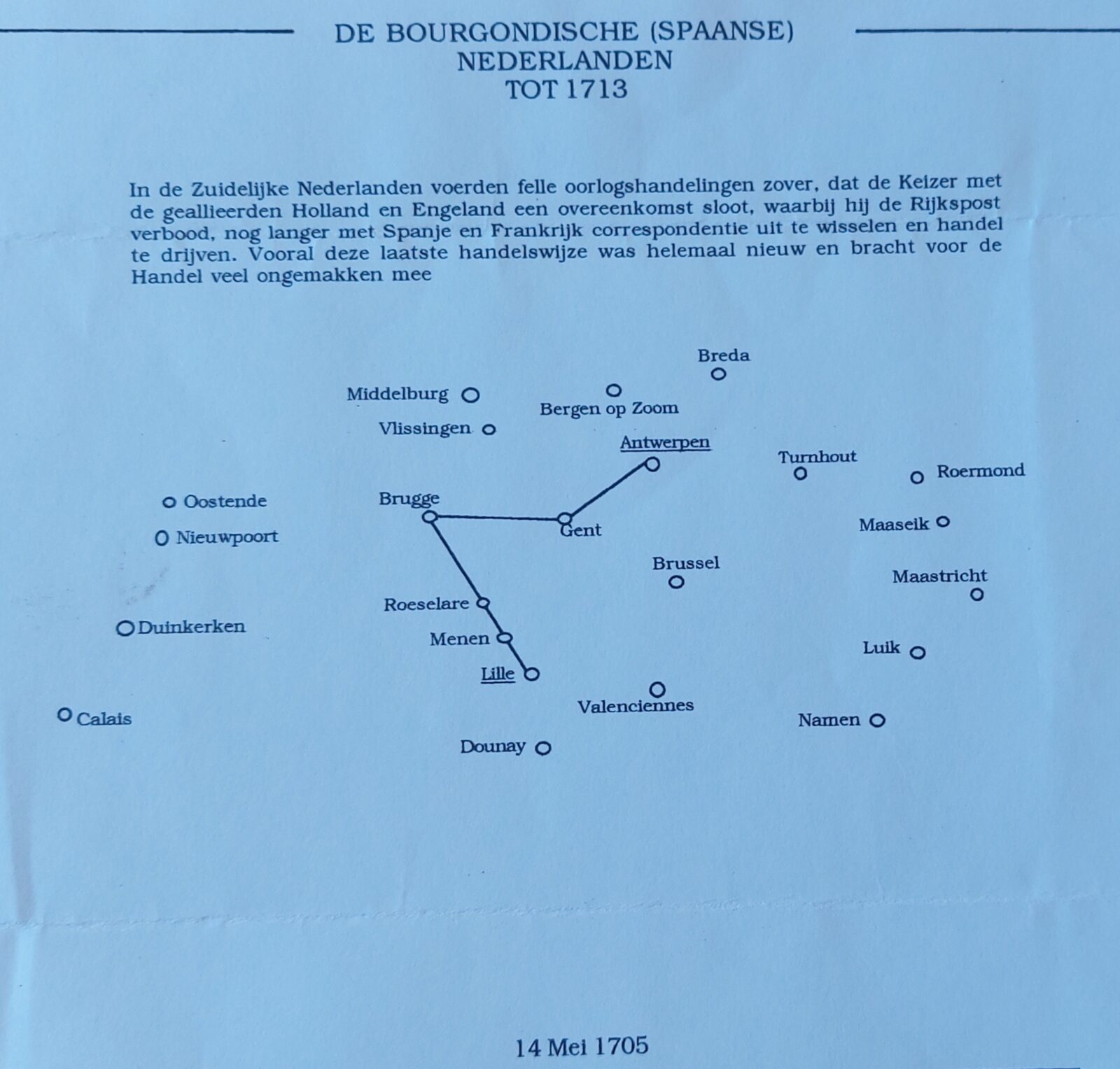 Mappa percorso di posta