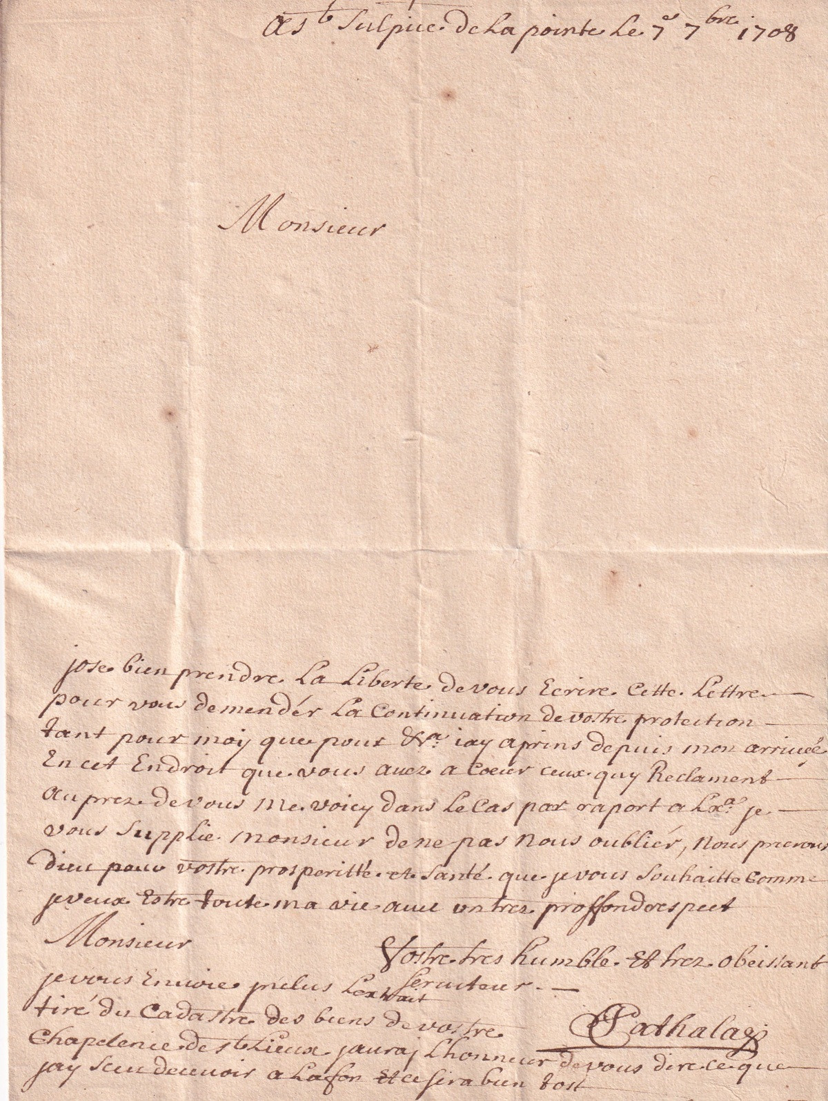 Foglio 1 Verso, testo della lettera