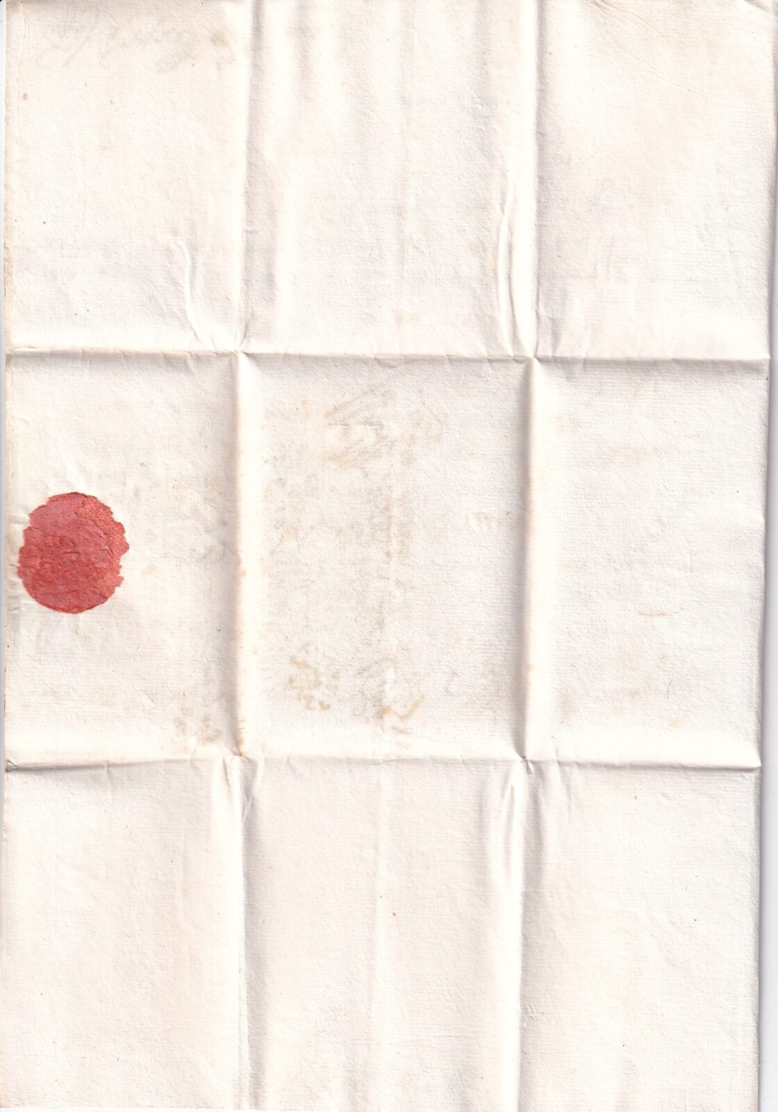 Foglio 2 Recto, bollo di chiusura base rossa