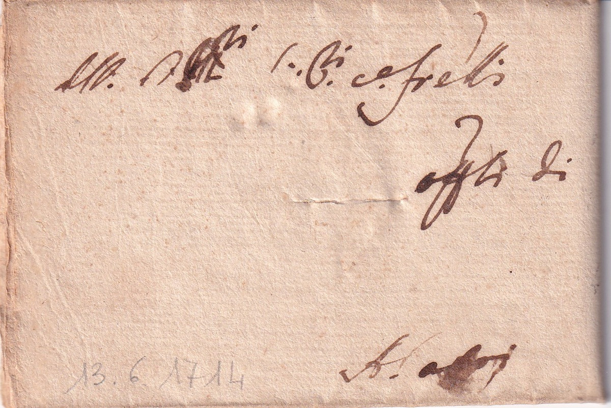 Foglio 1 Recto, destinatario, segno di chiusura