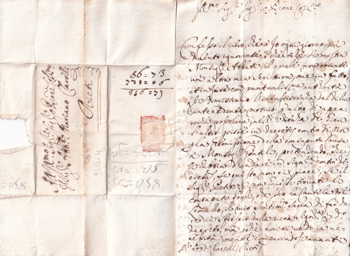 Foglio 1 Recto e Foglio 2 Recto