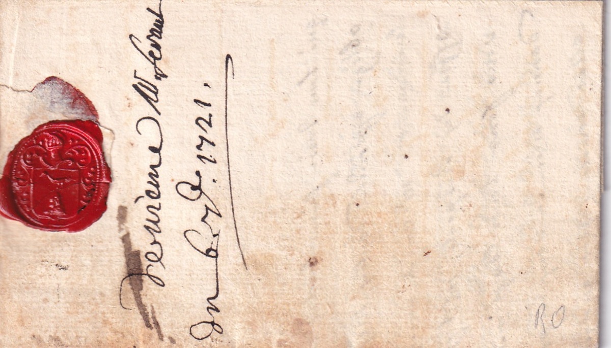 Recto sigillo in ceralacca rossa