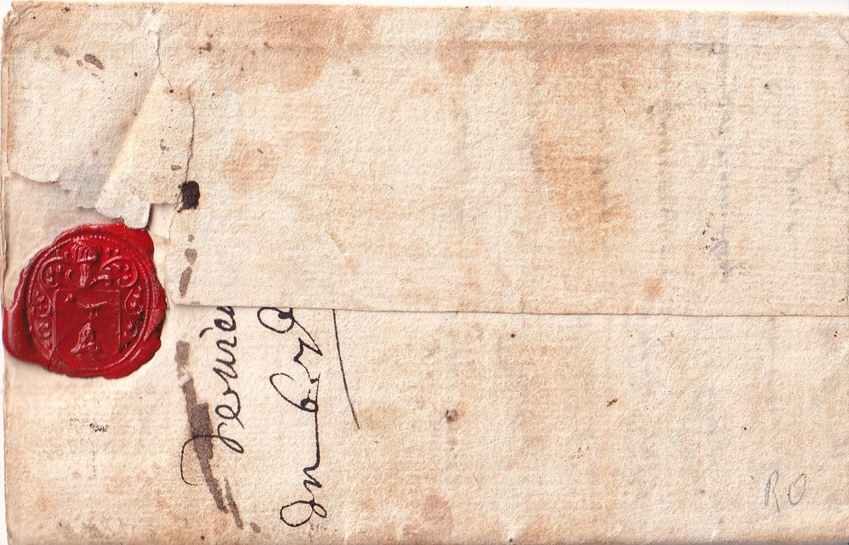 Foglio 1 Recto sigillo ceralacca