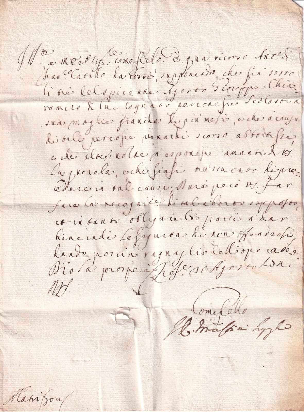 Foglio 1 Verso