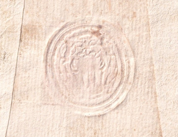Sigillo, bollo a secco, dettaglio