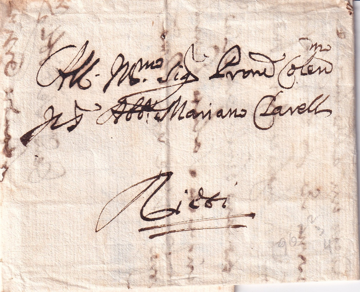 Foglio 1 Recto indirizzo