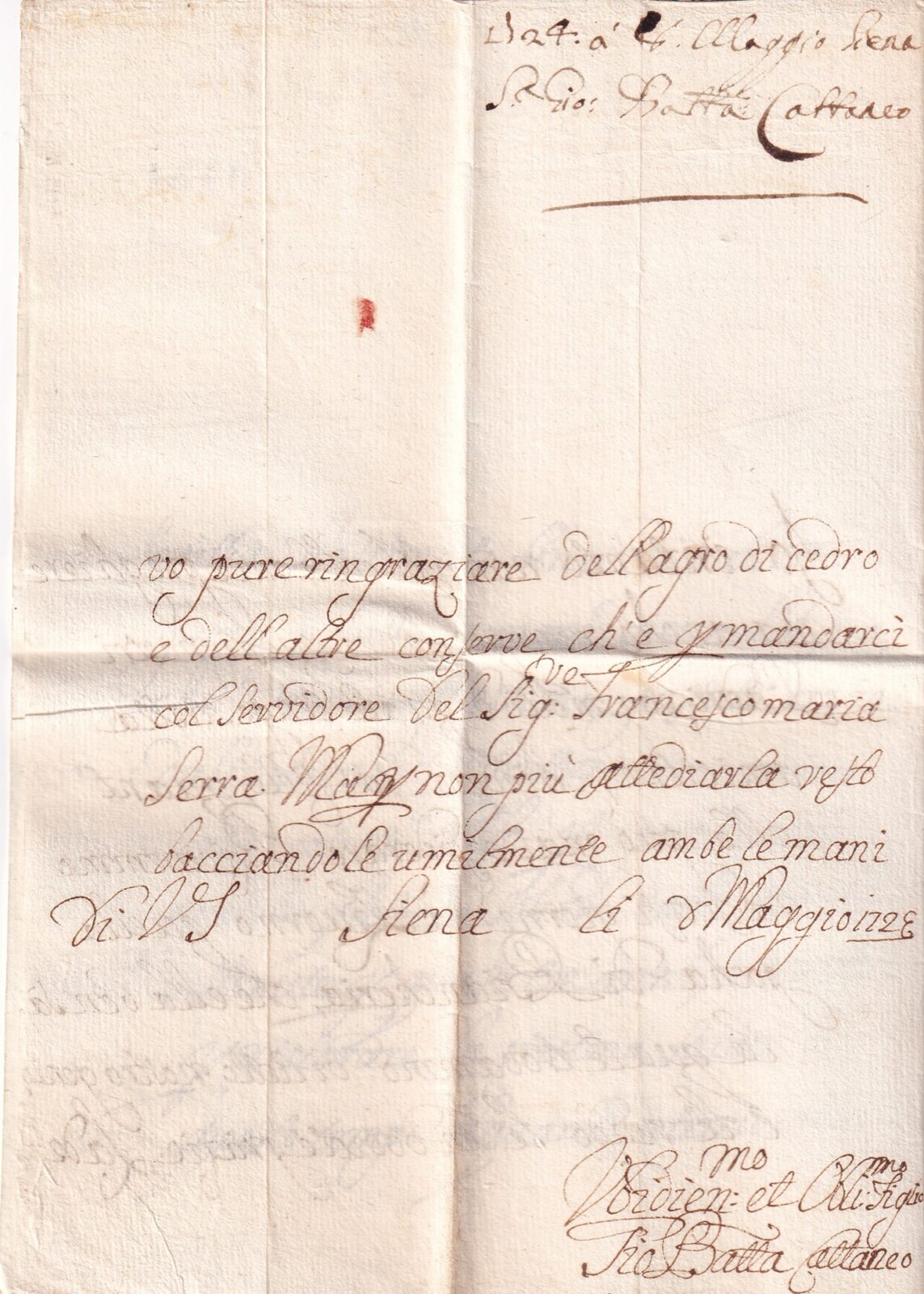 Foglio 2 verso