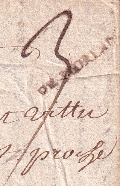 1731 09 07_5 DE MORLAIX pour Saint BRIEUC-COTES DU NORD annullo-tassa Recto