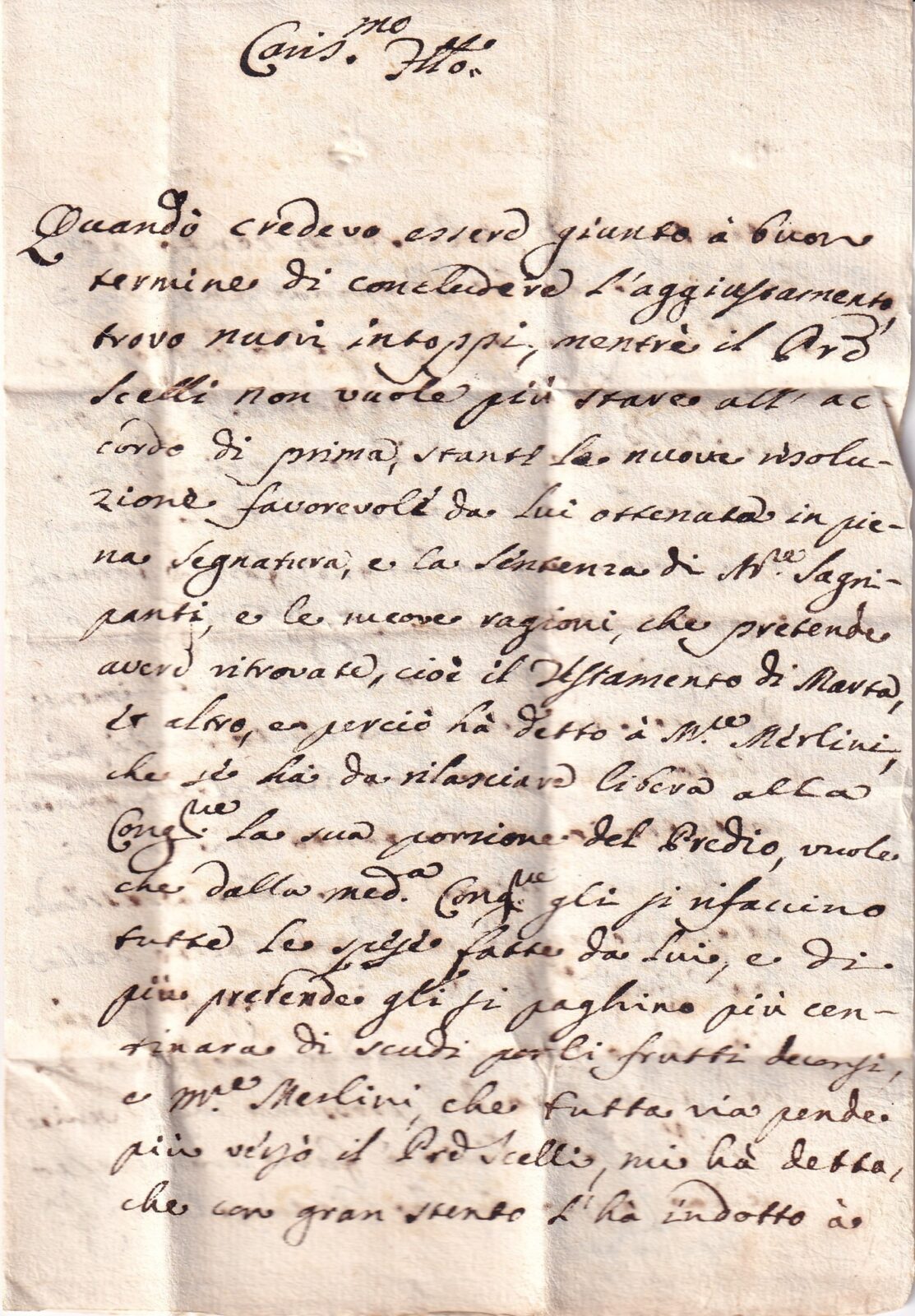 1732 09 13_1 s da ROMA per SPOLETO foglio 2 recto