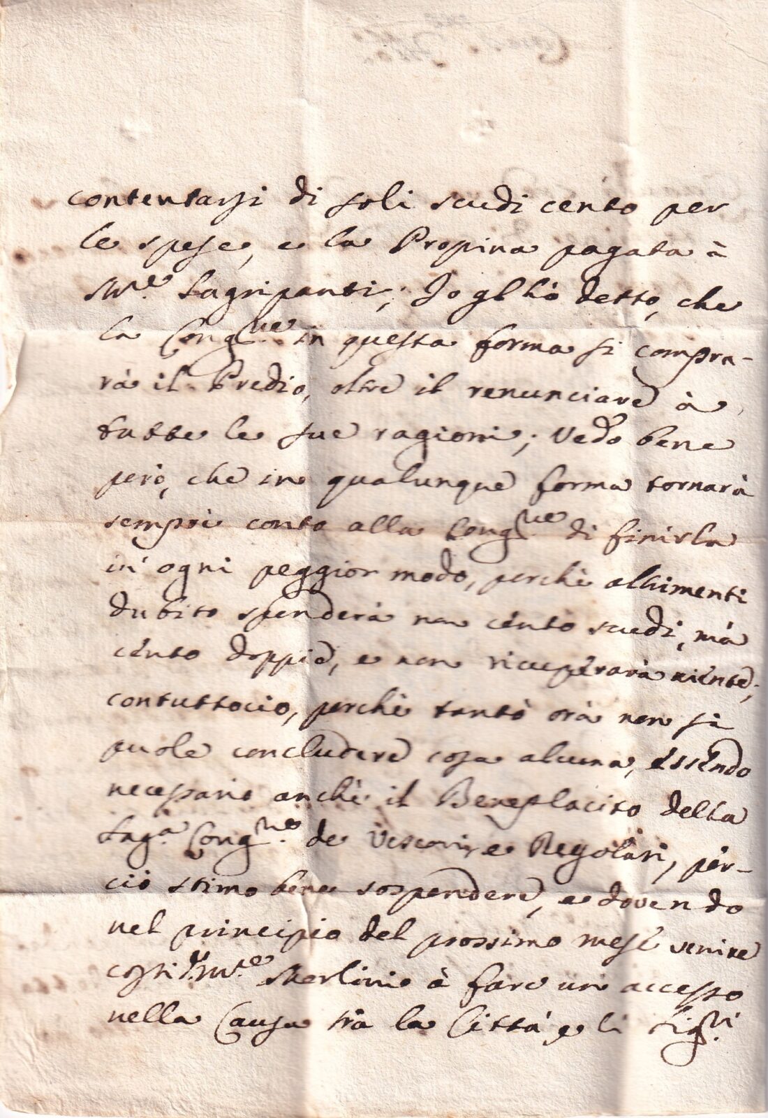 1732 09 13_2 s da ROMA per SPOLETO foglio 2 verso