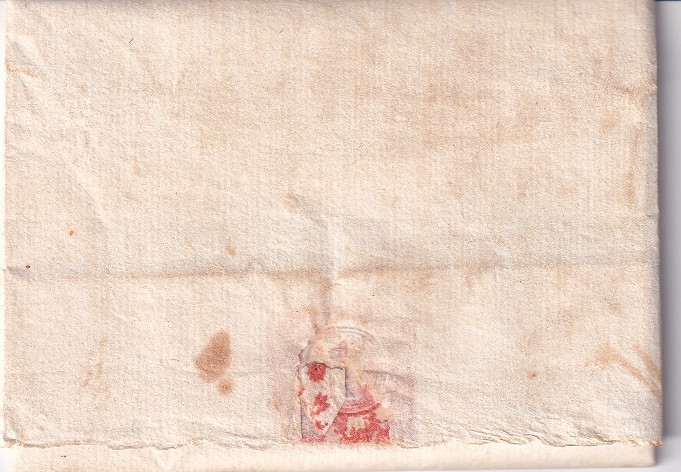 1746 11 12_1 per Monte San Savino — foglio 1 recto chiusura sigillo cartaceo oblata rossa