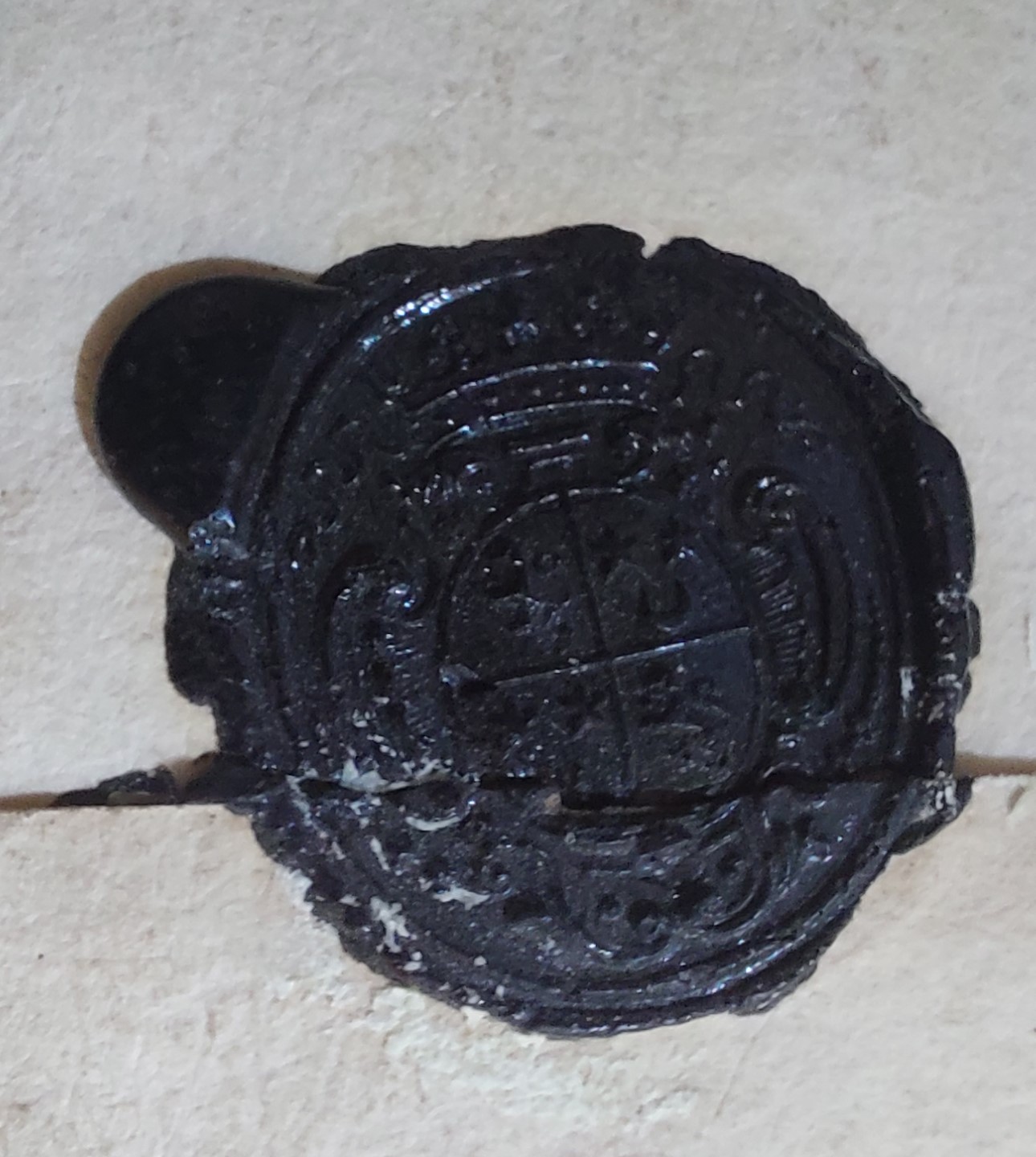 1749 01 25_3 da GRENOBLE a Vierville — Sigillo Ceralacca nera