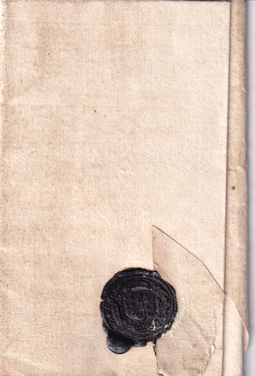 1749 01 25_5 da GRENOBLE a Vierville — chiusura con Sigillo Ceralacca nera