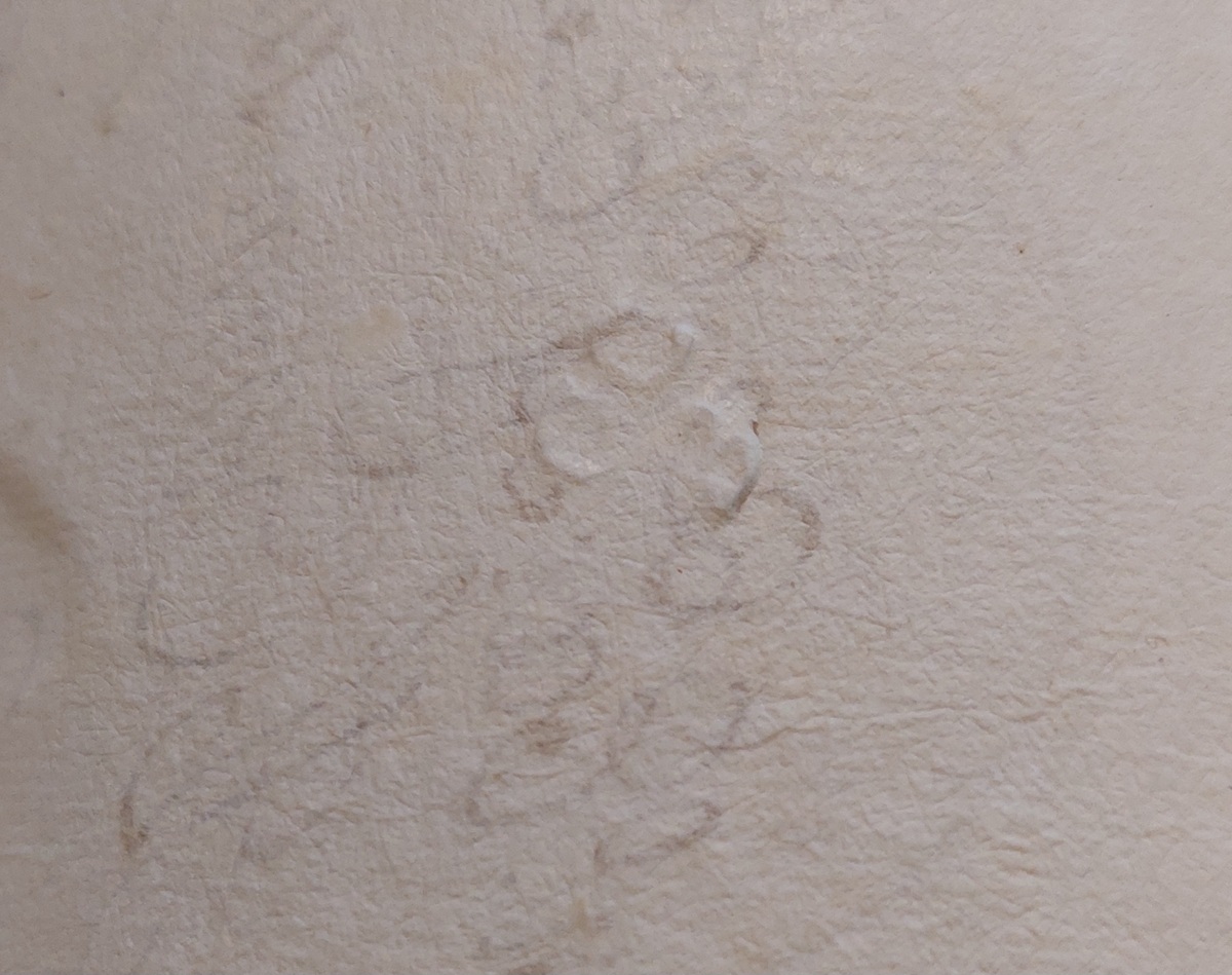 Bollo a secco, particolare
